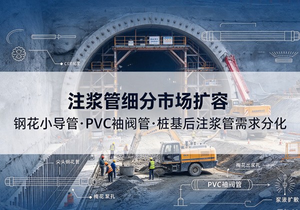 新化注浆管细分市场扩容，隧道钢花小导管、PVC 袖阀管、桩基后注浆管需求分化